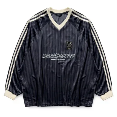 MASONPRINCE Long Sleeve Black Football Jersey product photo