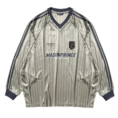 MASONPRINCE Long Sleeve Grey Football Jersey product photo