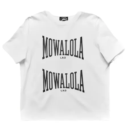 Mowalola White Double Logo Tee product photo