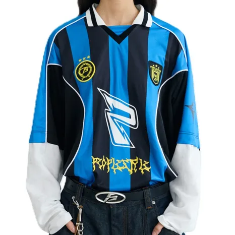 PEOPLESTYLE Blue Long Sleeve Football Jersey product photo