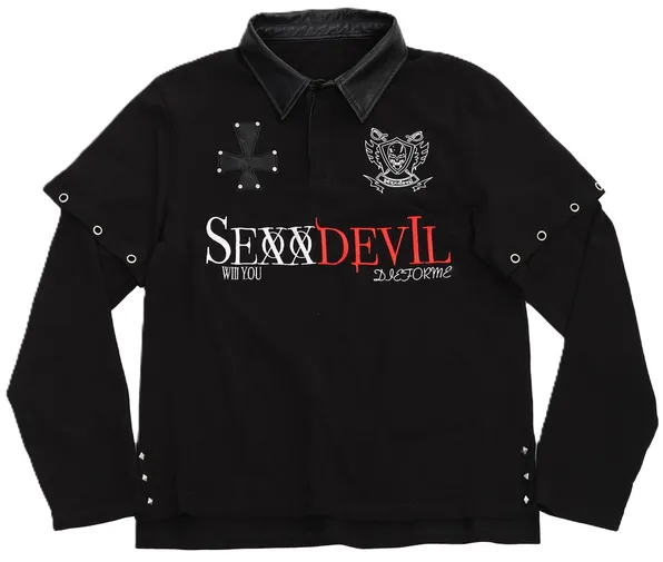 SexxDevil Black Longsleeve Polo product photo