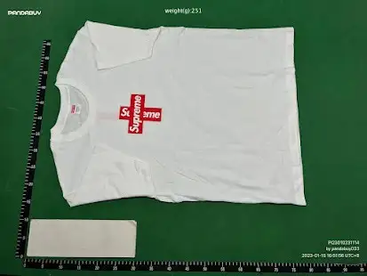 Supreme Cross Box Logo Tee QC photo