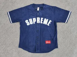 Supreme Ultrasuede Mesh Baseball Jersey QC photo