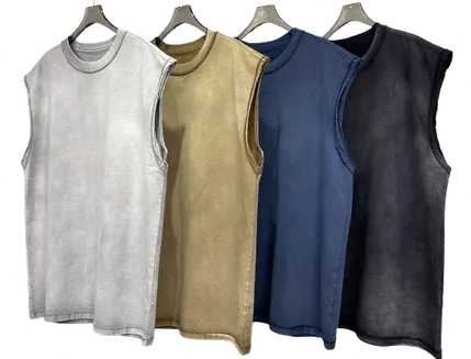 Unbranded Blank Washed Sleeveless Tees product photo