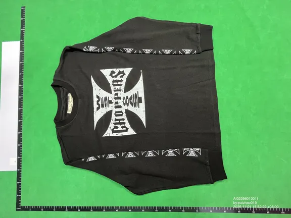 West Coast Choppers Black Waffle Long Sleeve Tee QC photo